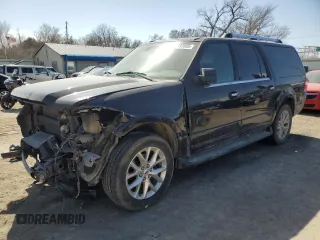2015 Ford Expedition Max Limited z VIN 1FMJK2AT7FEF38754, wystawiony jako Copart lot #48593065 z przebiegiem 147 035 mil mil oraz Szkoda całkowita • Salvage title. Historia ofert i sprzedaży dostępna na DreamBid. Obrazek 1.