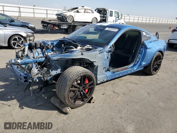 2021 Ford Mustang Shelby GT500 with VIN 1FA6P8SJ4M5501255, listed as a Copart auction lot 75242444 with 6,014 mi miles and Salvage title. Bid and sale history available at DreamBid. Image 1.