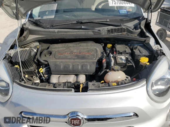 2017 FIAT 500X Lounge with VIN ZFBCFXDB0HP543841, listed as a Copart auction lot 75700444 with 53,913 mi miles and Salvage title. Bid and sale history available at DreamBid. Image 12.