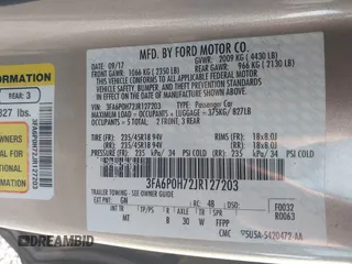 2018 Ford Fusion SE with VIN 3FA6P0H72JR127203, listed as a IAAI auction lot 41642076 with 74,034 mi miles. Bid and sale history available at carsss.com. Image 9.