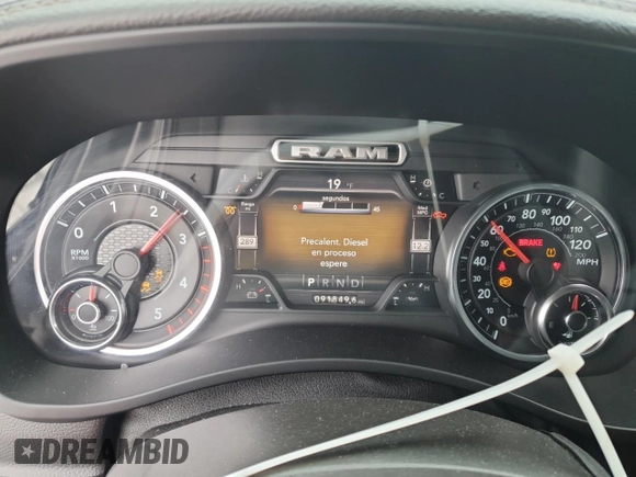 2020 Ram 2500 Laramie with VIN 3C6UR5FL2LG107256, listed as a Copart auction lot 44168315 with 91,849 mi miles and Salvage Title. Bid and sale history available at carsss.com. Image 9.
