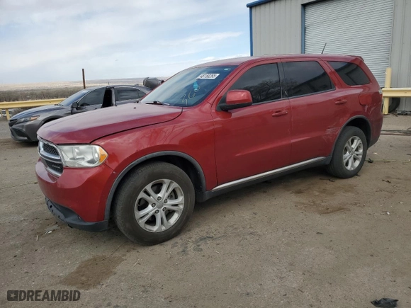 2011 Dodge Durango Express with VIN 1D4RE2GG4BC667553, listed as a Copart auction lot 48150265 with 185,983 mi miles and Salvage Title. Bid and sale history available at carsss.com. Image 1.