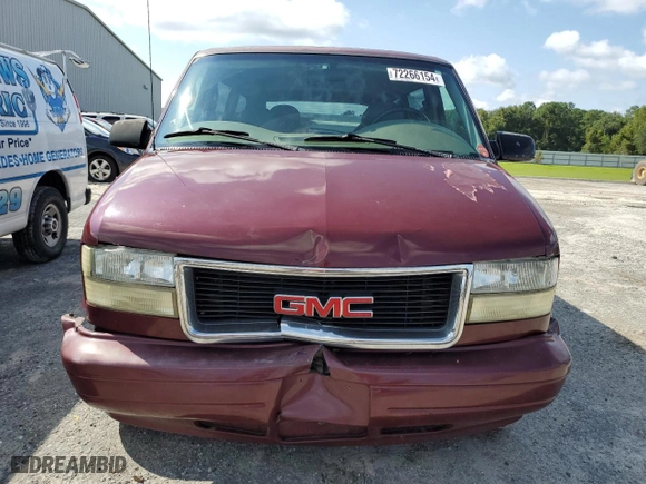 2002 GMC Safari Passenger with VIN 1GKDM19X02B508217, listed as a Copart auction lot 72266154 with NaN miles and Salvage Title. Bid and sale history available at carsss.com. Image 5.