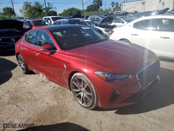 2020 Genesis G70 2.0T with VIN KMTG44LA4LU048341, listed as a Copart auction lot 74528584 with 17,474 mi miles and Non Repairable. Bid and sale history available at carsss.com. Image 4.