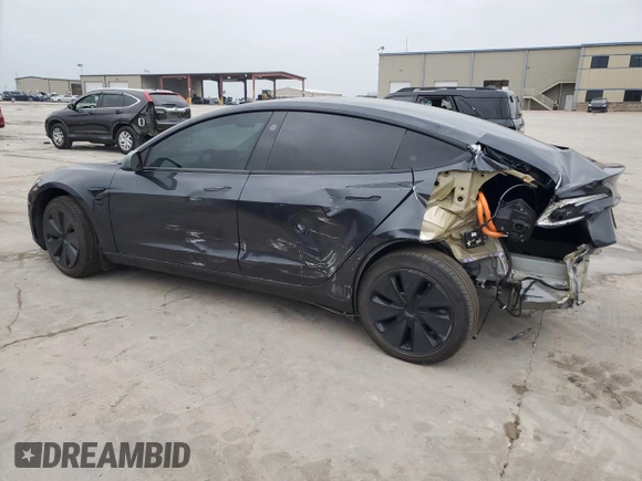 2024 Tesla Model 3 with VIN 5YJ3E1EA0RF861070, listed as a Copart auction lot 51486835 with 6,917 mi miles and Salvage Title. Bid and sale history available at DreamBid. Image 2.