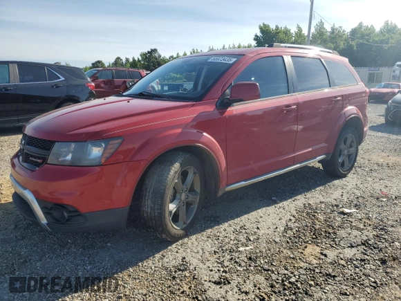 2017 Dodge Journey Crossroad Plus with VIN 3C4PDCGB7HT545025, listed as a Copart auction lot 55973435 with 133,766 mi miles and Salvage title. Bid and sale history available at DreamBid. Image 1.