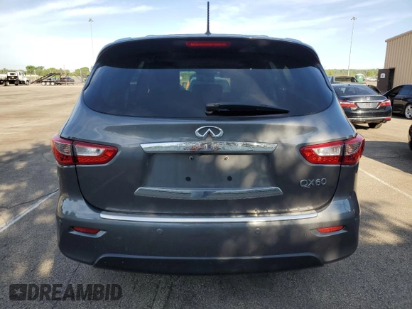 2015 Infiniti QX60 with VIN 5N1AL0MM3FC504280, listed as a Copart auction lot 56704915 with 44,094 mi miles and Salvage title. Bid and sale history available at DreamBid. Image 6.