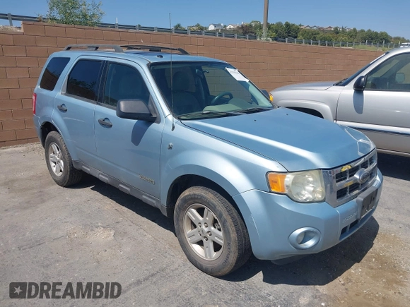 2008 Ford Escape Hybrid with VIN 1FMCU49H58KD57963, listed as a IAAI auction lot 42588648 with 177,409 mi miles and . Bid and sale history available at DreamBid. Image 1.