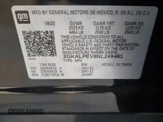 2022 GMC Terrain SLT with VIN 3GKALPEV8NL249461, listed as a Copart auction lot 58005375 with 26,754 mi miles and Salvage title. Bid and sale history available at DreamBid. Image 13.