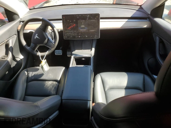 2021 Tesla Model Y Long Range with VIN 5YJYGAEE4MF260627, listed as a Copart auction lot 49091655 with 67,850 mi miles and Salvage Title. Bid and sale history available at DreamBid. Image 8.