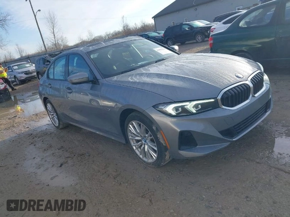 2023 BMW 3 Series 330e xDrive with VIN 3MW39FS01P8C81368, listed as a IAAI auction lot 41859161 with 72,648 mi miles. Bid and sale history available at carsss.com. Image 1.