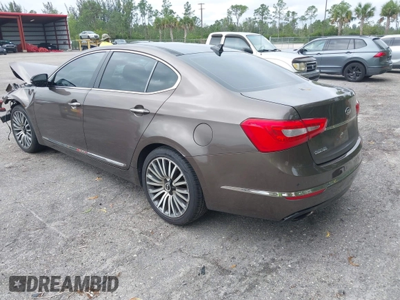 2015 Kia Cadenza Premium with VIN KNALN4D7XF5178326, listed as a IAAI auction lot 41629460 with 92,125 mi miles and . Bid and sale history available at carsss.com. Image 3.