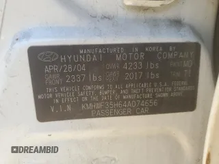 2004 Hyundai Sonata GLS with VIN KMHWF35H64A074656, listed as a Copart auction lot 47473725 with 202,613 mi miles and Salvage Title. Bid and sale history available at carsss.com. Image 12.