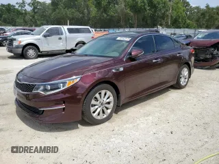2017 Kia Optima EX with VIN 5XXGU4L38HG169614, listed as a Copart auction lot 58142975 with 90,854 mi miles and Salvage title. Bid and sale history available at DreamBid. Image 1.