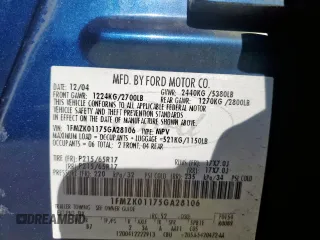 2005 Ford Freestyle SE z VIN 1FMZK01175GA28106, wystawiony jako Copart lot #56126035 z przebiegiem 121 936 mil mil oraz Szkoda całkowita • Salvage title. Historia ofert i sprzedaży dostępna na DreamBid. Obrazek 13.