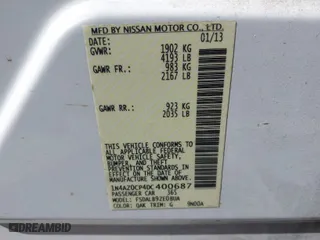 2013 Nissan LEAF SL with VIN 1N4AZ0CP4DC400687, listed as a IAAI auction lot 41853453 with 53,854 mi miles. Bid and sale history available at carsss.com. Image 9.