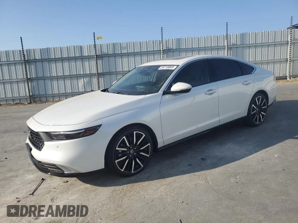 2024 Honda Accord Touring with VIN 1HGCY2F88RA001663, listed as a Copart auction lot 59710665 with 14,462 mi miles and Salvage title. Bid and sale history available at DreamBid. Image 1.