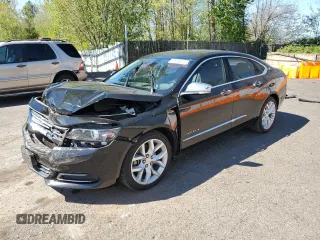 2018 Chevrolet Impala Premier with VIN 2G1125S31J9170466, listed as a Copart auction lot 53999615 with 111,013 mi miles and Salvage title. Bid and sale history available at DreamBid. Image 1.
