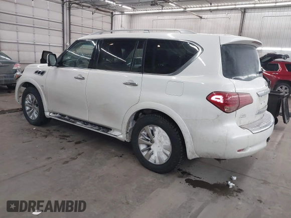 2017 Infiniti QX80 z VIN JN8AZ2NC9H9430498, wystawiony jako IAAI lot #41579847 z przebiegiem 133 321 mil mil oraz . Historia ofert i sprzedaży dostępna na DreamBid. Obrazek 3.