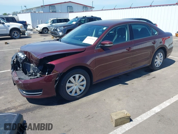 2013 Volkswagen Passat S with VIN 1VWAP7A31DC029851, listed as a IAAI auction lot 42191963 with 24,862 mi miles and . Bid and sale history available at DreamBid. Image 2.