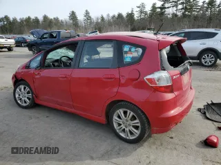 2010 Honda Fit Sport with VIN JHMGE8H47AS002256, listed as a Copart auction lot 48681625 with 0 mi miles and Salvage Title. Bid and sale history available at carsss.com. Image 2.