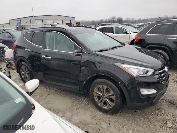 2014 Hyundai Santa Fe Sport with VIN 5XYZU3LB3EG185124, listed as a Copart auction lot 42257825 with 96,474 mi miles and Salvage Title. Bid and sale history available at carsss.com. Image 4.