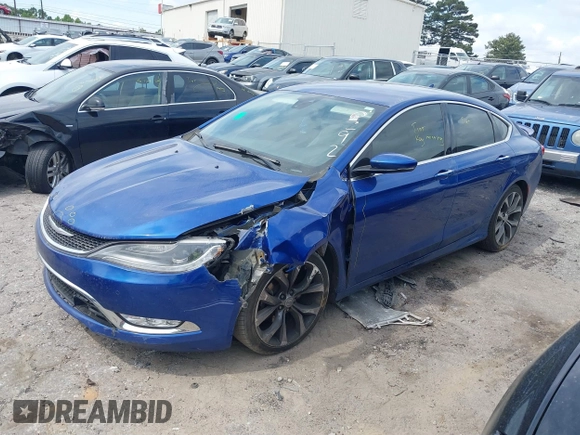 2015 Chrysler 200 C with VIN 1C3CCCCG9FN520292, listed as a IAAI auction lot 38802898 with 188,083 mi miles. Bid and sale history available at carsss.com. Image 2.