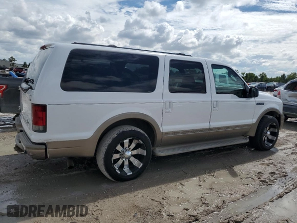 2005 Ford Excursion Eddie Bauer z VIN 1FMNU44L25ED41086, wystawiony jako Copart lot #69583364 z przebiegiem 306 764 mil mil oraz Czysty tytuł • Clean title. Historia ofert i sprzedaży dostępna na DreamBid. Obrazek 3.