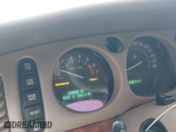 2002 Buick LeSabre Limited z VIN 1G4HR54KX2U207360, wystawiony jako IAAI lot #42425805 z przebiegiem 320 040 mil mil oraz . Historia ofert i sprzedaży dostępna na DreamBid. Obrazek 7.