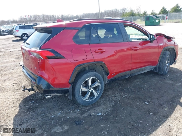 2021 Toyota RAV4 Prime SE with VIN JTMAB3FV2MD059200, listed as a IAAI auction lot 41957023 with 27,451 mi miles. Bid and sale history available at carsss.com. Image 4.