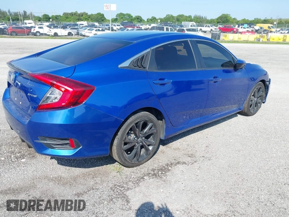 2019 Honda Civic Sport with VIN 19XFC2F83KE014463, listed as a IAAI auction lot 41439533 with 84,379 mi miles and . Bid and sale history available at DreamBid. Image 4.
