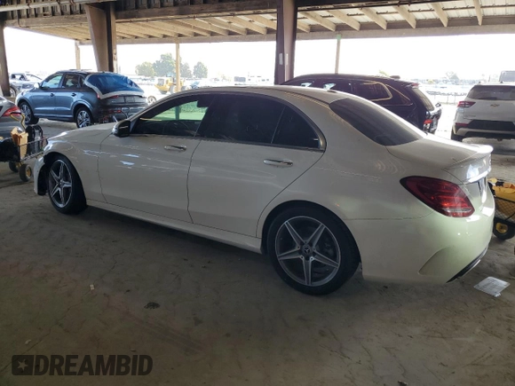 2018 Mercedes-Benz C 300 with VIN 55SWF4JB9JU280132, listed as a Copart auction lot 61803625 with 44,298 mi miles and Salvage title. Bid and sale history available at DreamBid. Image 2.