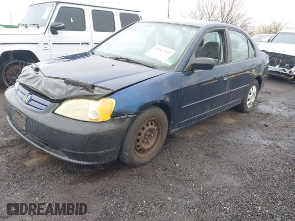2003 Honda Civic LX with VIN 2HGES165X3H564619, listed as a IAAI auction lot 42017947 with 125,518 mi miles. Bid and sale history available at carsss.com. Image 2.