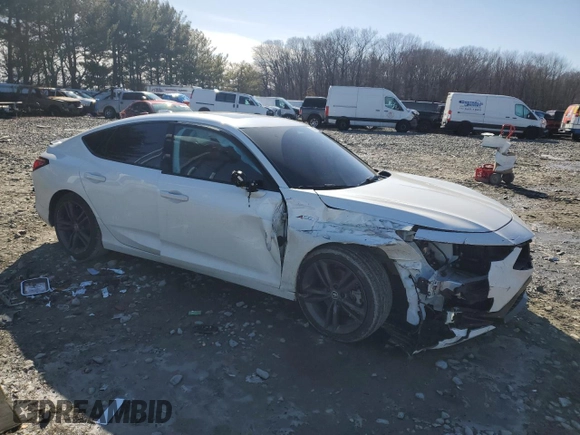 2025 Acura Integra w/A-Spec Package with VIN 19UDE4H32SA002498, listed as a Copart auction lot 45853415 with 22,493 mi miles and Salvage title. Bid and sale history available at DreamBid. Image 4.