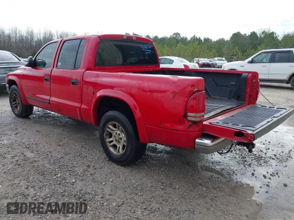 2004 Dodge Dakota SLT with VIN 1D7HL48N44S708625, listed as a IAAI auction lot 41552527 with 337,535 mi miles. Bid and sale history available at carsss.com. Image 3.
