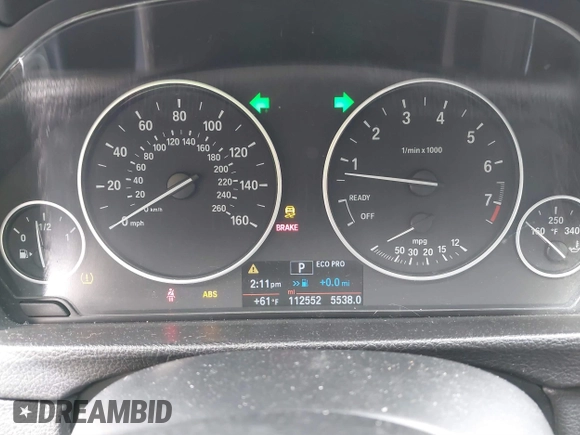 2015 BMW 3 Series 328i with VIN WBA3C1C53FK119723, listed as a IAAI auction lot 41871200 with 112,552 mi miles and . Bid and sale history available at carsss.com. Image 16.