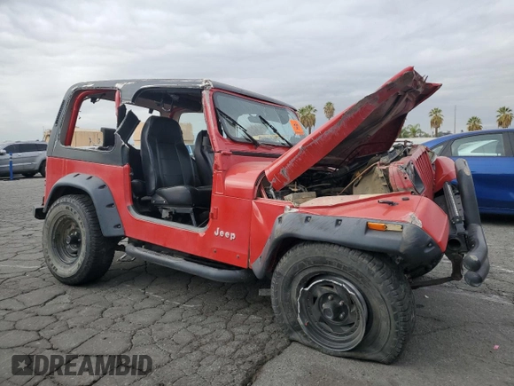 1995 Jeep Wrangler S with VIN 1J4FY19P2SP254595, listed as a Copart auction lot 82430184 with 130,942 mi miles and Salvage Title. Bid and sale history available at carsss.com. Image 4.