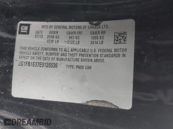 2014 Chevrolet Camaro LT z VIN 2G1FB1E37E9126536, wystawiony jako IAAI lot #42449772 z przebiegiem 172 412 mil mil oraz . Historia ofert i sprzedaży dostępna na DreamBid. Obrazek 9.