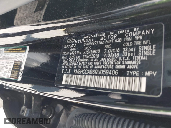 2024 Hyundai Kona SEL z VIN KM8HCCAB6RU059406, wystawiony jako IAAI lot #41969790 z przebiegiem 13 353 mil mil oraz . Historia ofert i sprzedaży dostępna na DreamBid. Obrazek 9.