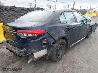 2020 Toyota Corolla LE with VIN 5YFEPRAE4LP126257, listed as a IAAI auction lot 41774270 with 90,768 mi miles. Bid and sale history available at carsss.com. Image 4.
