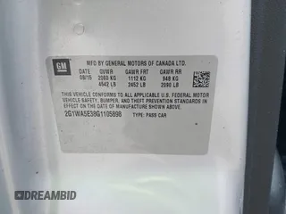 2016 Chevrolet Impala LS с VIN 2G1WA5E38G1105898, выставлен на аукционе IAAI как лот 42475095 с пробегом 152 205 миль миль и . История ставок и продаж доступна на DreamBid. Изображение 9.