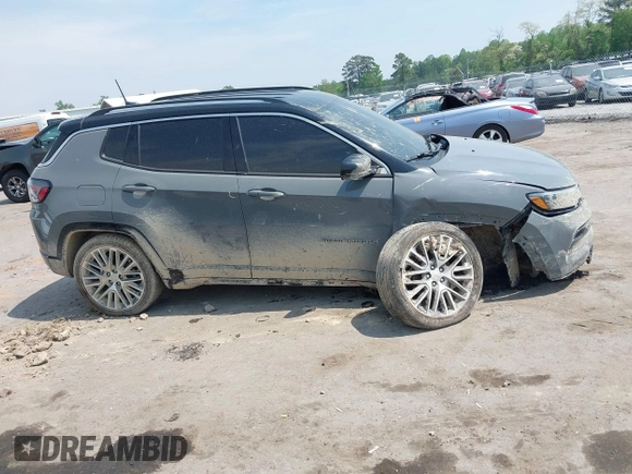 2022 Jeep Compass High Altitude with VIN 3C4NJDCB4NT158729, listed as a IAAI auction lot 42095683 with 53,874 mi miles and . Bid and sale history available at DreamBid. Image 13.