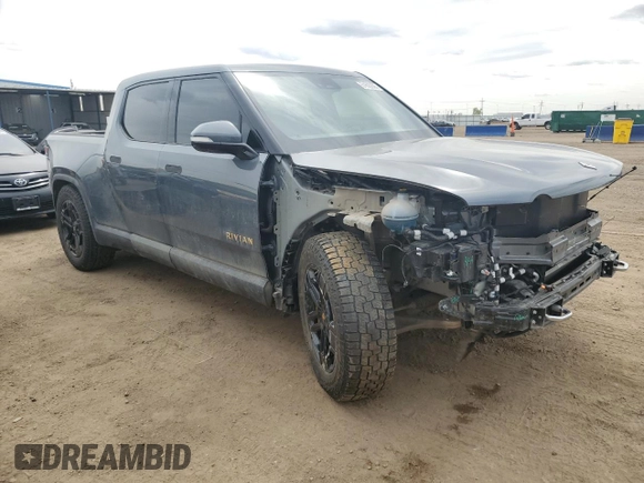 2023 Rivian R1T Adventure with VIN 7FCTGAAA3PN000801, listed as a Copart auction lot 51600895 with 19,486 mi miles and Salvage Title. Bid and sale history available at carsss.com. Image 4.