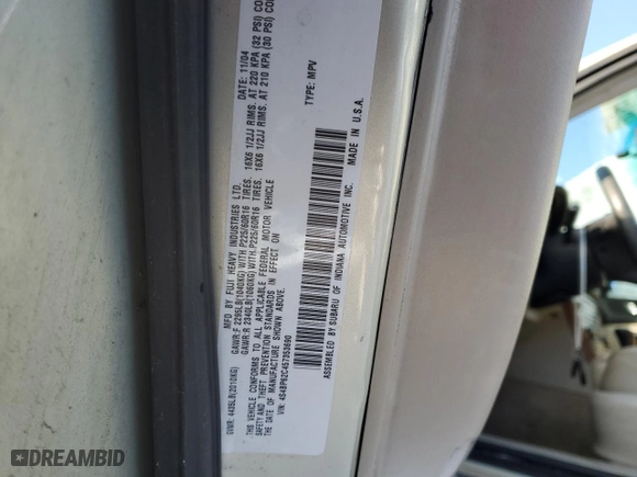 2005 Subaru Legacy Wagon (Natl) Outback Ltd with VIN 4S4BP62C457353690, listed as a Copart auction lot 41344185 with 291,668 mi miles and Salvage Title. Bid and sale history available at carsss.com. Image 13.