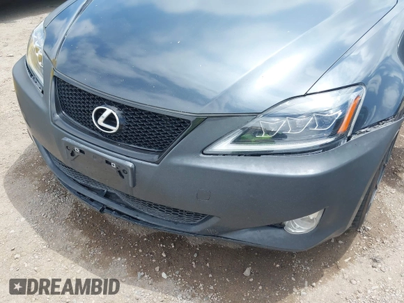 2007 Lexus IS with VIN JTHBK262575030811, listed as a IAAI auction lot 42134816 with 204,718 mi miles. Bid and sale history available at carsss.com. Image 6.