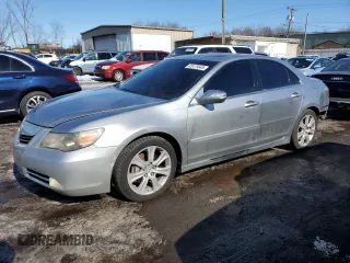 2009 Acura RL Tech Pkg with VIN JH4KB26659C002380, listed as a Copart auction lot 45475645 with 222,875 mi miles and Salvage Title. Bid and sale history available at carsss.com. Image 1.