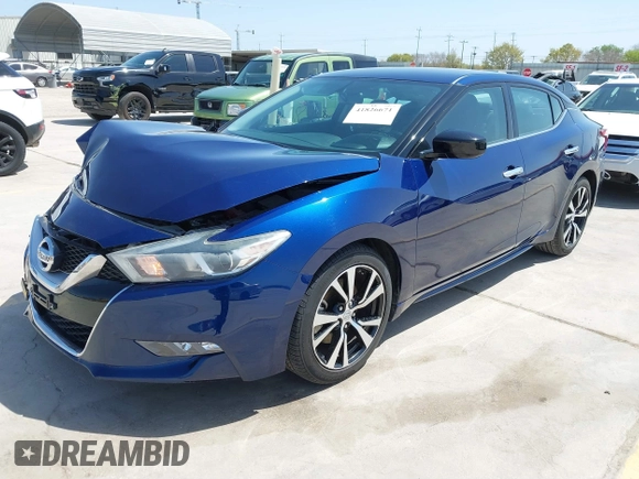 2017 Nissan Maxima S with VIN 1N4AA6AP7HC455539, listed as a IAAI auction lot 41826671 with 30,890 mi miles and . Bid and sale history available at DreamBid. Image 2.