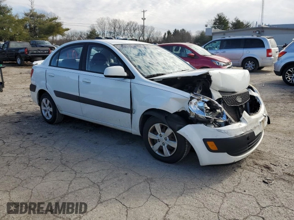 2009 Kia Rio LX with VIN KNADE223396477003, listed as a Copart auction lot 44943675 with 174,791 mi miles and Salvage Title. Bid and sale history available at carsss.com. Image 4.