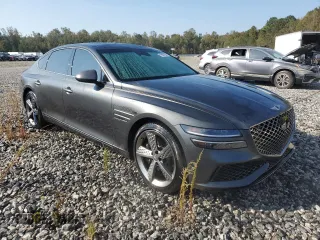 2023 Genesis G80 Sport with VIN KMTGB4SD5PU165546, listed as a Copart auction lot 75081954 with 8,466 mi miles and Non Repairable. Bid and sale history available at DreamBid. Image 4.