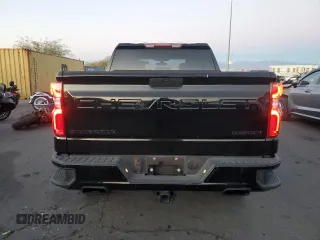 2021 Chevrolet Silverado 1500 Custom Trail Boss with VIN 3GCPYCEF6MG104130, listed as a Copart auction lot 82775624 with 62,408 mi miles and Salvage Title. Bid and sale history available at DreamBid. Image 6.